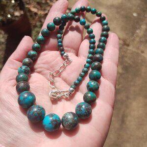 Jay King DTR mine finds graduated bead necklace 925 Sterling Silver NIB